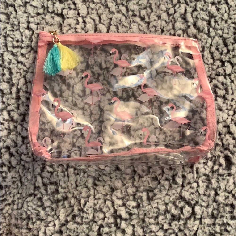 Flamingo makeup bag